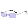 Superhot Eyewear 46400 Fashion Retro Vintage Sunglasses Small Rimless Rectangular Sunglasses