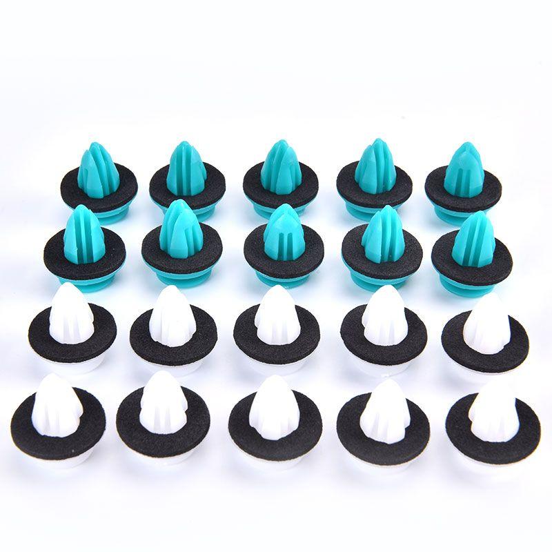 

50Pcs Universal Auto Fastener Clips Retaining Door Panel Clips Bumper Clips белый