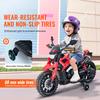 SucceBuy 6/12V Children's Electric Car Kids Ride On Motorcycle with Detachable Wheel Headlight Music Bluetooth for Boys Gifts