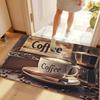 Coffee Print Welcome Carpet Coffee Shop Decoration Doormat Bedroom Kitchen Living Room Porch Entrance Non Slip Rug