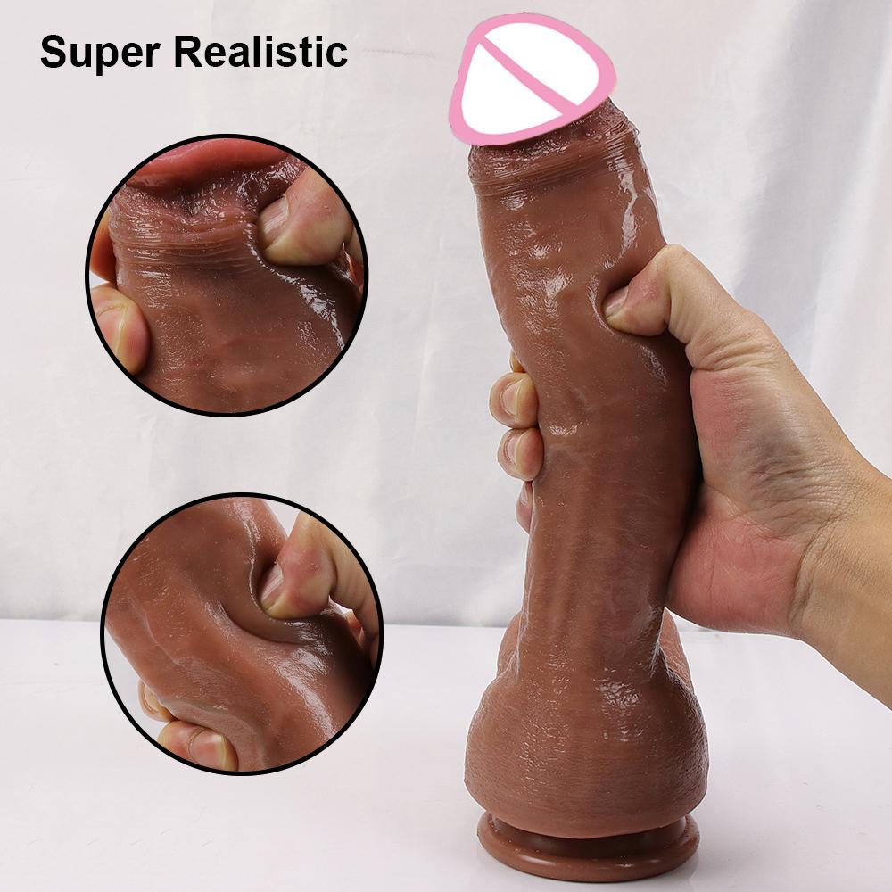 XXL Oversized Dildo Realistic Huge Penis Giant Phallus Long Soft Silicone Suction Cup Anal Sex Toys For Women Vagina Masturbator