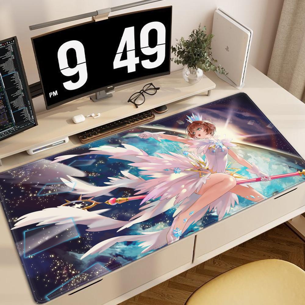 New Large Ccs Desk Mat Card Captor Sakura Anime Mousepad 900x400mm Xxl Carpet Gaming Accessories Laptop Computer Rubber Mice Pad