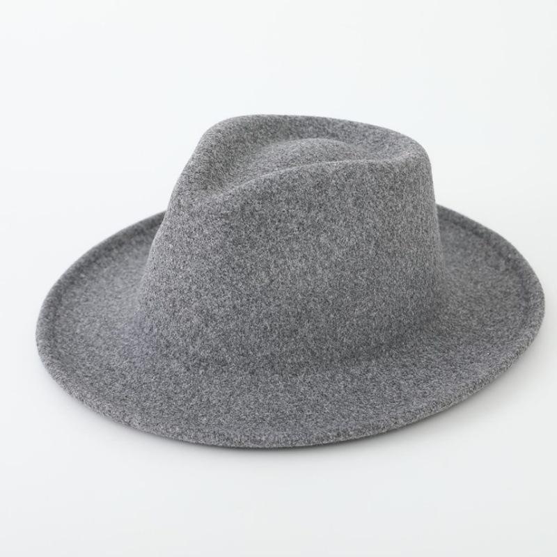 European and American autumn and winter temperament wool woolen jazz hat women's fashion versatile British felt hat retro personalized Panama top hat