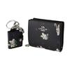 Boxed Canvas Leather Wallet Unisex Black