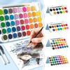 12/16/28/36/48 Colors With Water Brush Pen Watercolor Paint Set  Drawing Art Paint Supplies