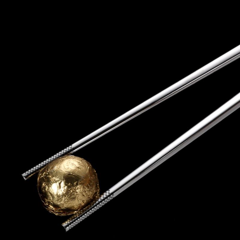 304 Stainless Steel Chopsticks for Household, Non-Slip Metal Chopsticks, High Temperature Resistant, Moldy Tableware