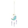 Crystal Sun Catcher Crescent Moon Sun Catcher Rainbow Maker Prism Ornament for Window Balcony Bedroom Garden Hanging