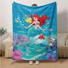 1PC Cartoon Mermaid Blanket, Underwater World Decorative Throw, Perfect for Home Decoration, Gift Idea, All Seasons Use, Living Room, Travel