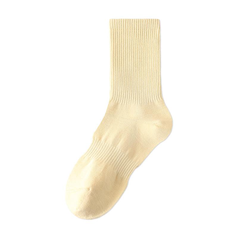 Women's Cotton Boneless Antibacterial Ramie Autumn and Winter High-elasticity Deodorizing and Antibacterial Mid-calf Socks