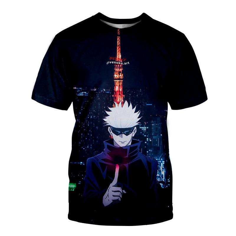 Jujutsu Kaisen Itadori Yuji Graphic T-Shirt, Fashion Anime Tee for Men Women, Breathable Polyester Short Sleeve, Casual Streetwear Tops