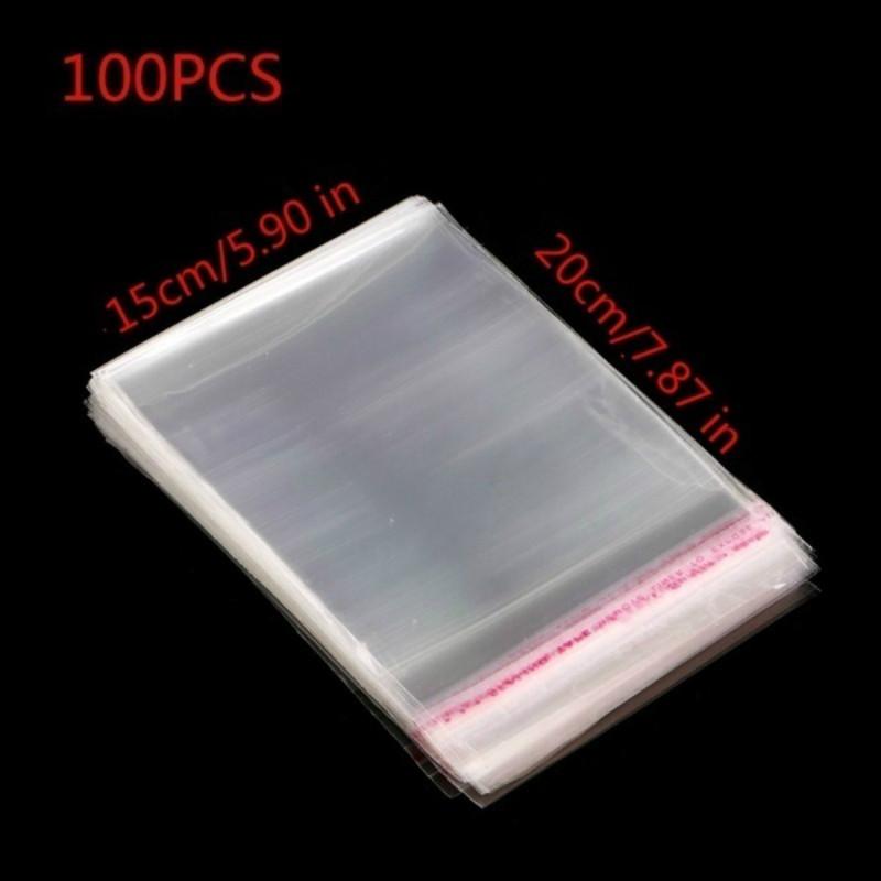 HXMJIED Lot de 50 sacs en cellophane auto-adhésifs transparents de 12,7 x 17,8 cm pour bonbons, biscuits, friandises OPP HXMJIED Lot de 50 sacs en cellophane auto-adhésifs transparents de 12,7 x 17,8 cm pour bonbons, biscuits, friandises OPP