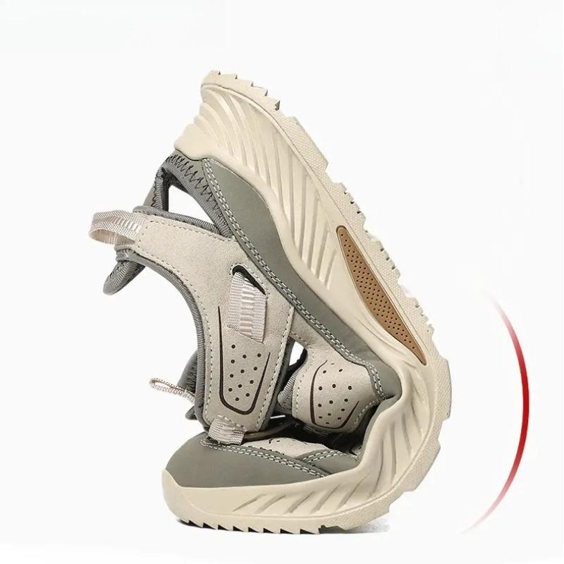 Mens Leather Beach Sandals Quick Dry Water Shoes Non Slip Summer Outdoor Walking Flip Flop Cool Casual Sandalias Man Beach Flats