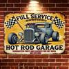 HOTRODGARGEZ Vintage Metal Sign Hot Rod Garage Wall Decor Retro Iron Art for Home  Garage