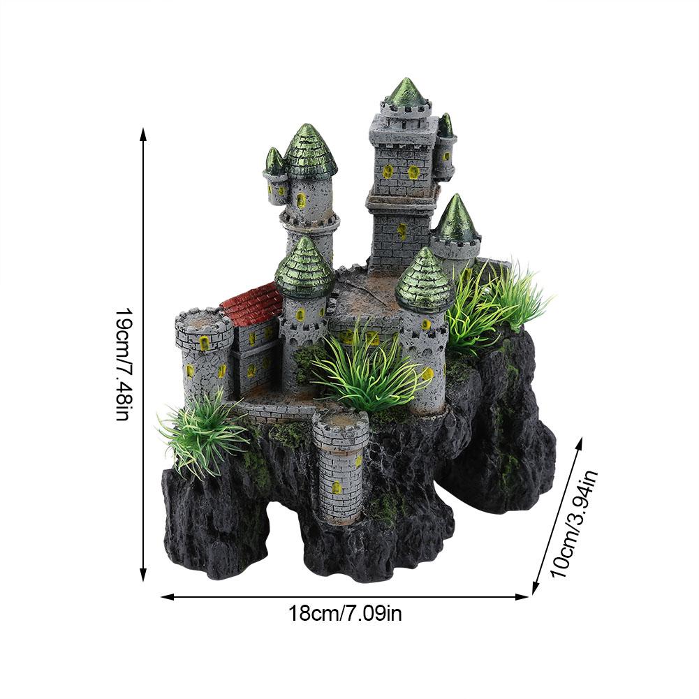 Simulation Resin Hide Castle Fish Tank Aquarium Ornaments Decor