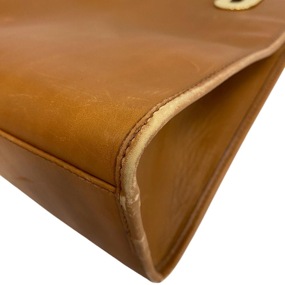 GHERARDINI Leder Handtasche Braunes Leder Gebraucht