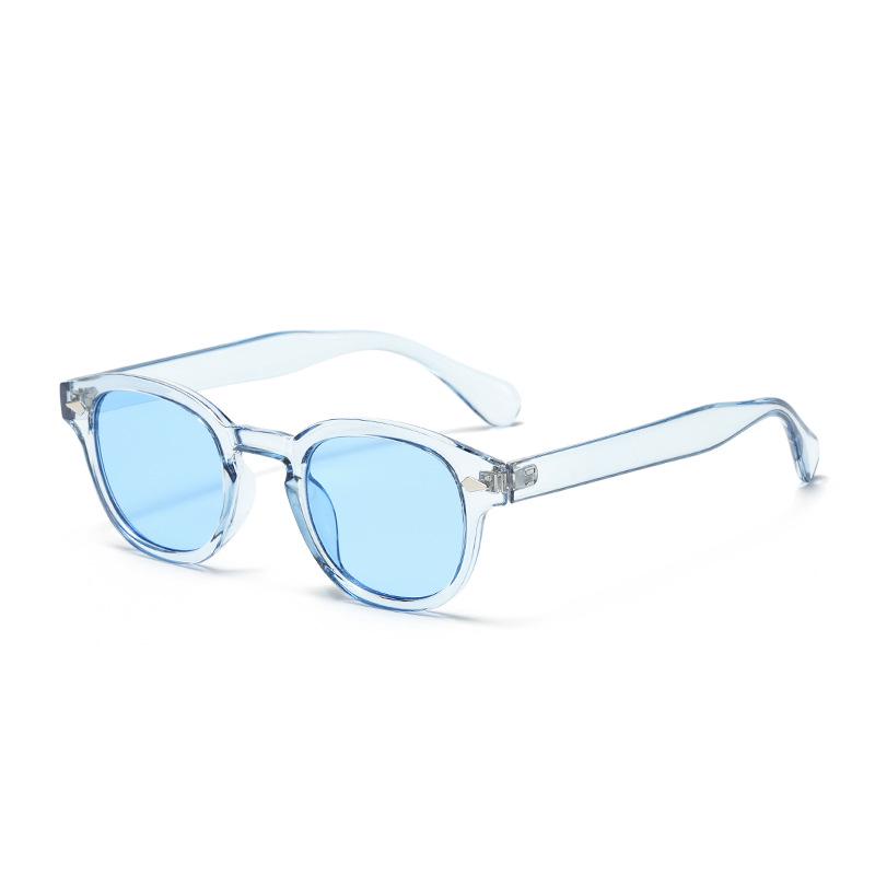 2025 Korean Style Black Oval Frame Sunglasses with High-end UV Protection