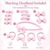 15Pcs/Set Lightweight Bow Hair Accessories Set Colorful Bow Hair Ties New Bow Headband  Girls Gifts