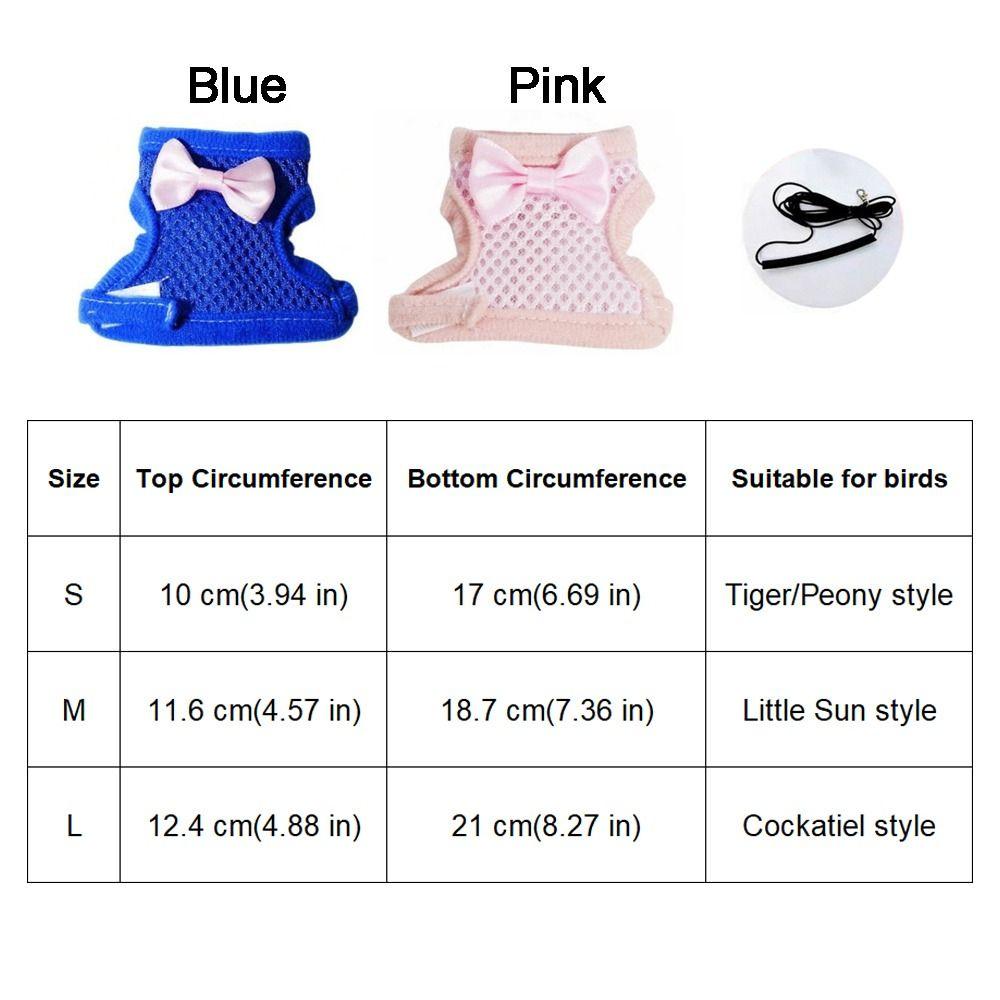 Adjustable Parrot Flying Harness Breathable Parrot Flight Suit Parrot Vest  Macaw Accessories