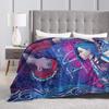 Arcane Vi Jinx Warm Soft Blanket Child Plush Throw Blanket Funny Couch Chair Flannel Bedspread Sofa Bed Cover
