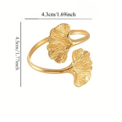 10 Stück Ginkgoblatt Serviettenringe, Geschirrclips, Blattserviettenring Serviettenhalter Geeignet für Geburtstag, Hochzeit, Bankettdekoration