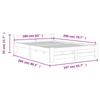 Solid Pine Wood Bed Frame Dark Grey 160 x 200 cm