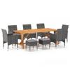 Día Y Noche - Día Y Noche 9-Piece Garden Dining Set Gray
