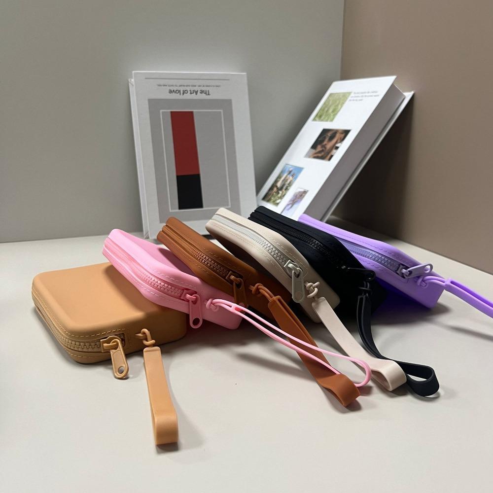 Fashion Multifunction Rectangular Wallet Space Saving Waterproof Storage Bag Silicone Coin Purse Women