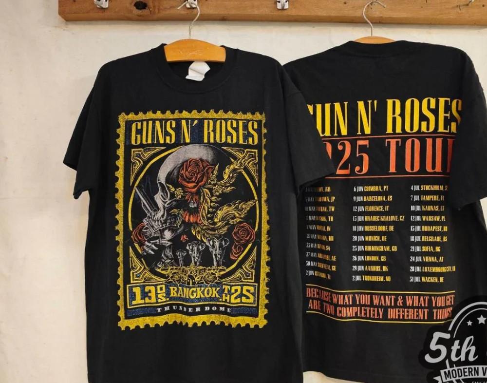 

Guns N Roses 2025 World Tour Bangkok - New Vintage Band T shirt 4XL