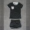 Women Sexy Short Sleeve Sportwear Top Pants Tacksuit Sets Jumpsuit T-shirt In Premium Cotton