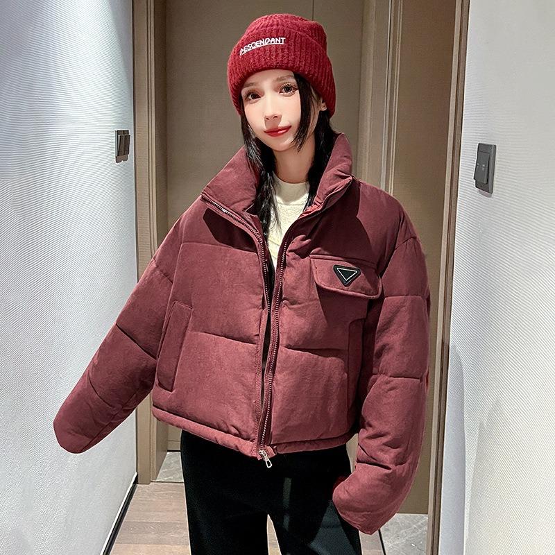 Winter new women's fashion temperament commuting simple thickened small short down cotton jacket tide