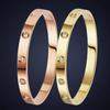 Unisex Rose Gold Titanium Stainless Steel Bracelet - Stylish, Durable, Non-Fading Link Design Perfect for Gifts.