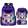 Poppyplaytime Student School Bag Children'S Backpack Three-Piece Set Backpack Satchel Pencil Case