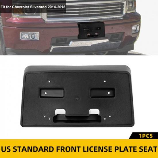 For Chevy Silverado 14-18 Front License Plate Nameplate Base Holder Frame Mount