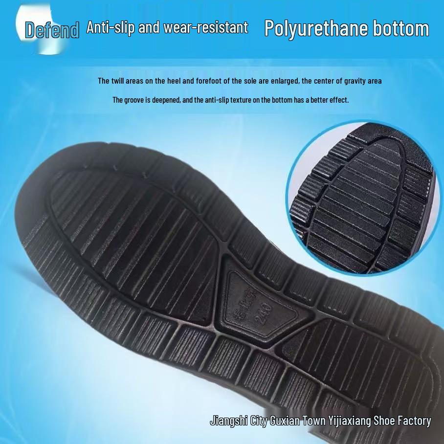 Men's Old Beijing Cloth Slip-On Shoes: Durable, Non-Slip, Odor-Resistant Casual Footwear for Middle-Aged and Elderly.