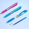 Penna cancellabile Mo Mo Le attivata a pressione, colore Inchiostro Orchidea, 0,5 mm, Blu Cristallo con Nero Carbone, Retrattile per Studenti.