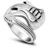 Popular Creative Rock Hip Hop Retro Skull Guitar Opening Ring Men and Women Universal Birthday Gift Party Jewelry