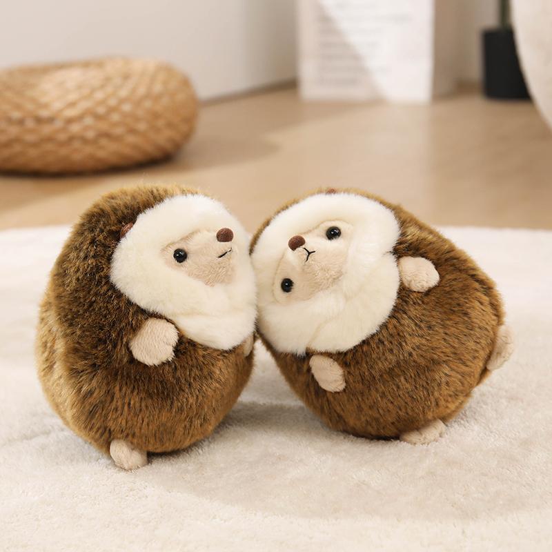 Adorable Baby Hedgehog Plush Toys Soft Stuffed Lifelike Hedgehog Doll Lovely Desktop Pet Kawaii Bags Decor Kids Xmas Gifts