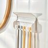 Space-Saving Wall-Mounted Toothbrush  Toothpaste Holder - 6-Slot Organizer For Bathroom  Easy Install