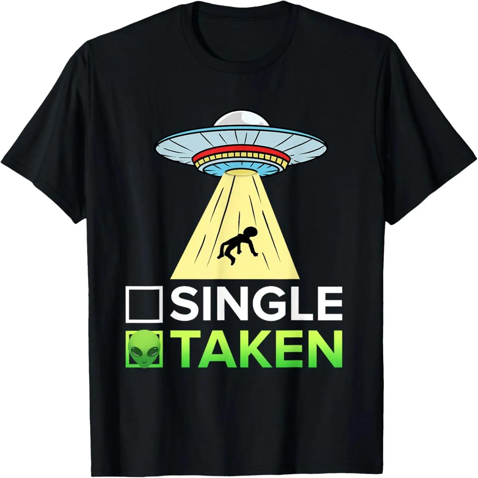 

Single Or Taken Alien Valentines Day T-Shirt XXXXXL чорний