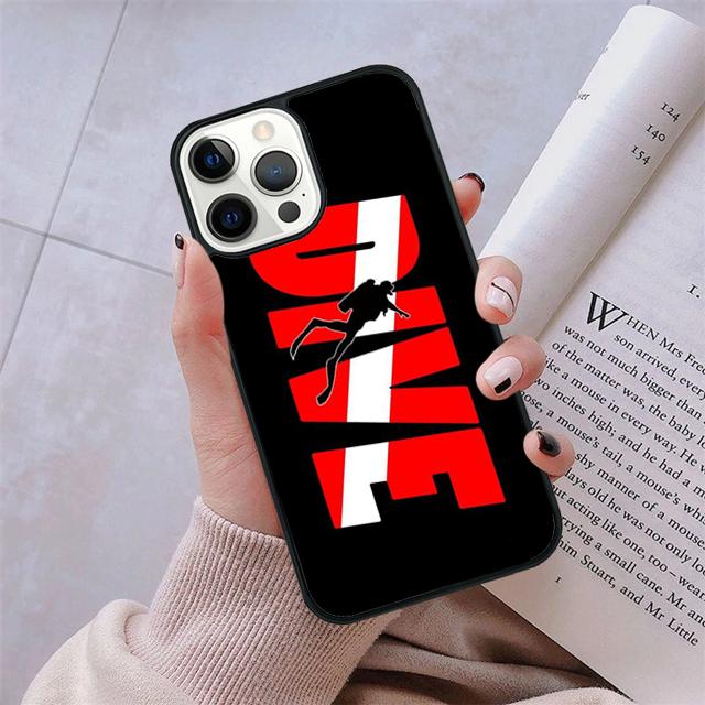 Scuba Diving Dive Flag phone Case Cover For iPhone 5 6 7 8 Plus X XR XS SE2020 Apple 11 12 13 mini Pro Max Galaxy Note10 S20 S21