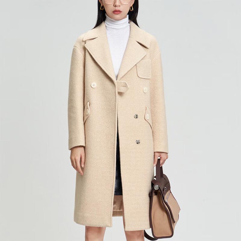 

Women s Versatile Lapel Mid-Length Coat L