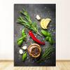 Scandinavian Minimalist Wall Art Kitchen Theme Mixed Herbs and Spices HD Canvas Poster Prints Home Bedroom Living Room Decor
