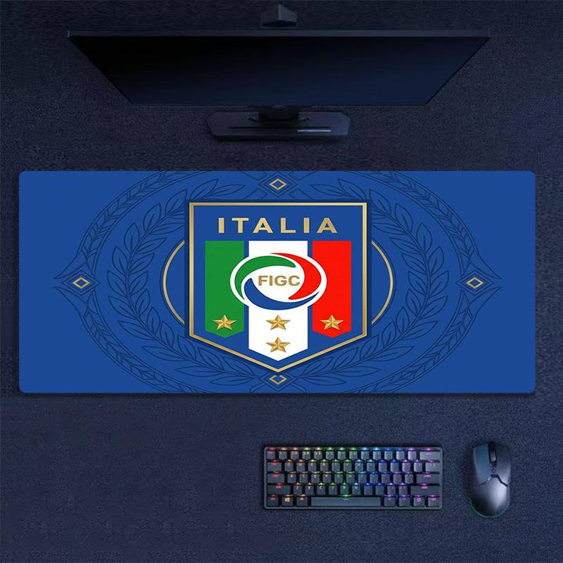 Italy National Football Color Mouse Pad Large Gaming Table Cushion Non-slip Laptop Tablet Big Mousepad XXL Mat Mini PC Playmat With Lock Edge