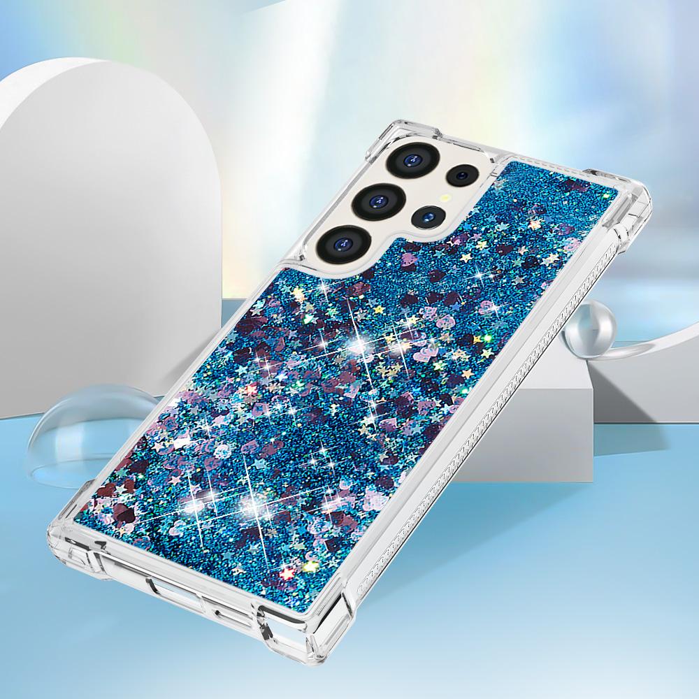 Bling Glitter Liquid Quicksand Phone Case For Samsung Galaxy S25 Edge S24 S23 S22 Ultra S21 Plus S20 FE 5G Anti Fall Clear Cover