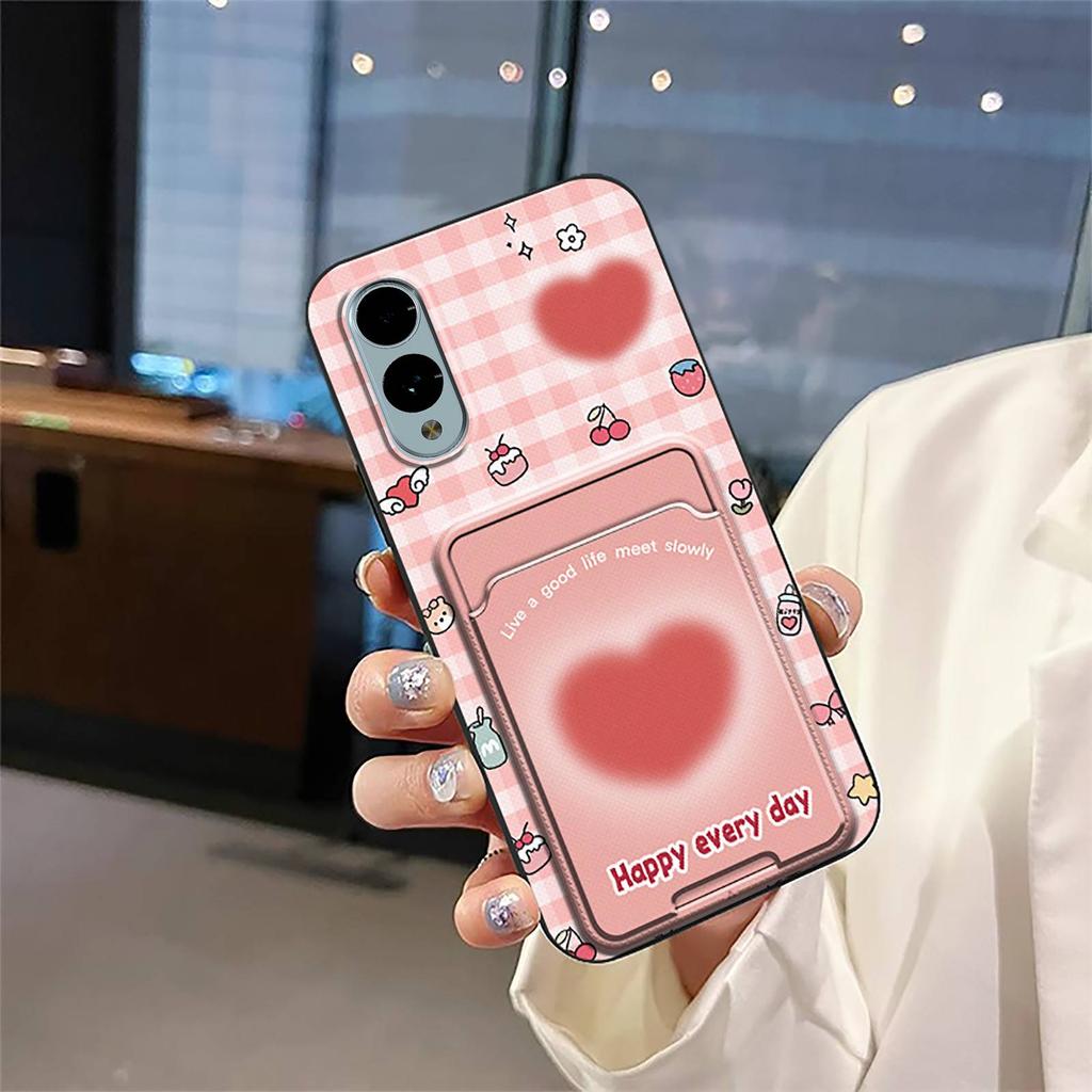 Waterproof Anti-dust Phone Case For Fujitsu Arrows F-52E/We2 Graffiti Card Slot Fashion Design Soft Case Durable Cute