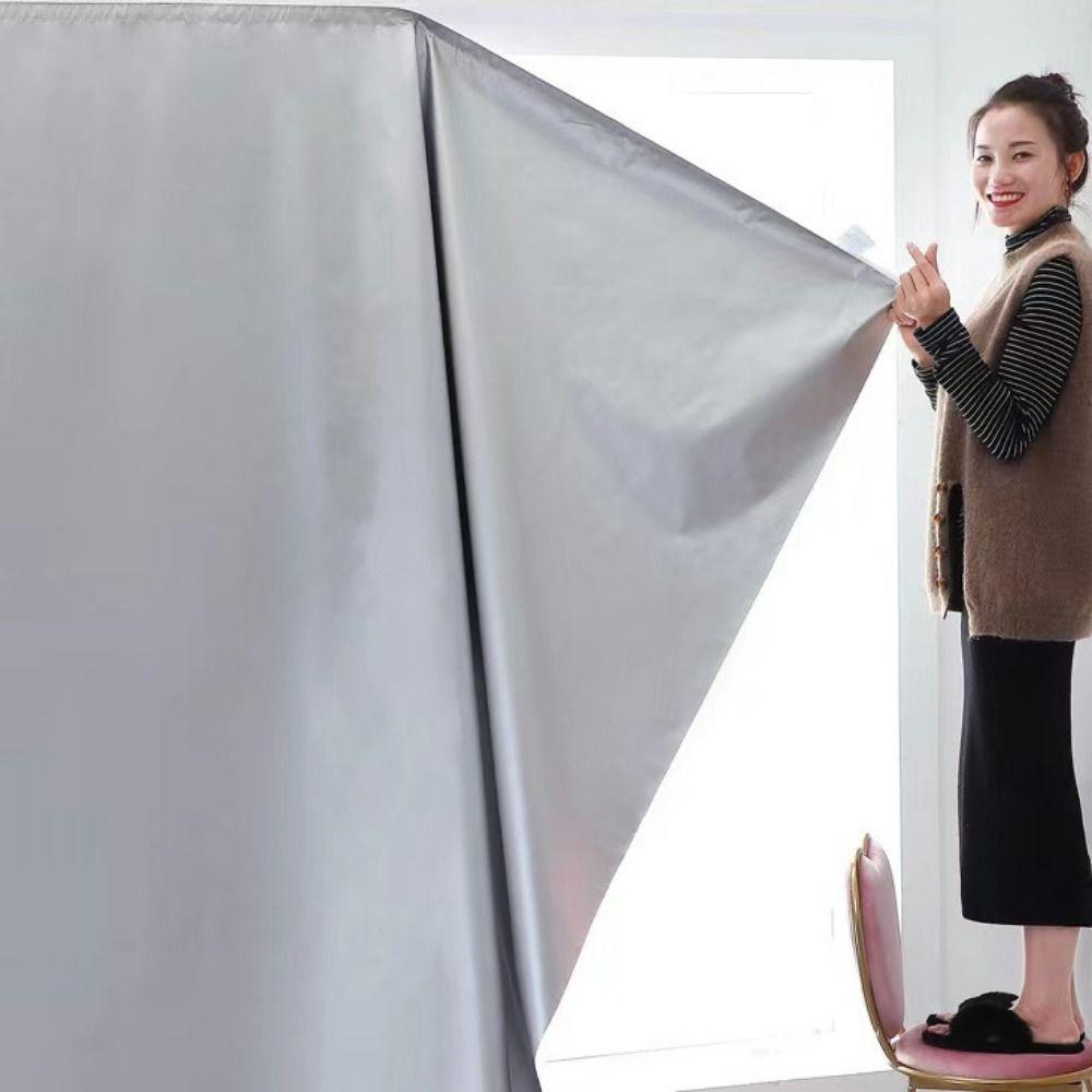 Sun Protection Light Blocking Curtains Punch-free Sunshade Curtain Cloth  Balcony