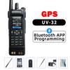 Walkie Talkie Baofeng UV-32 GPS 10W Bluetooth Wireless Programming Copy Frequency Air Band Long Range Type-C Two Way Ham Radio