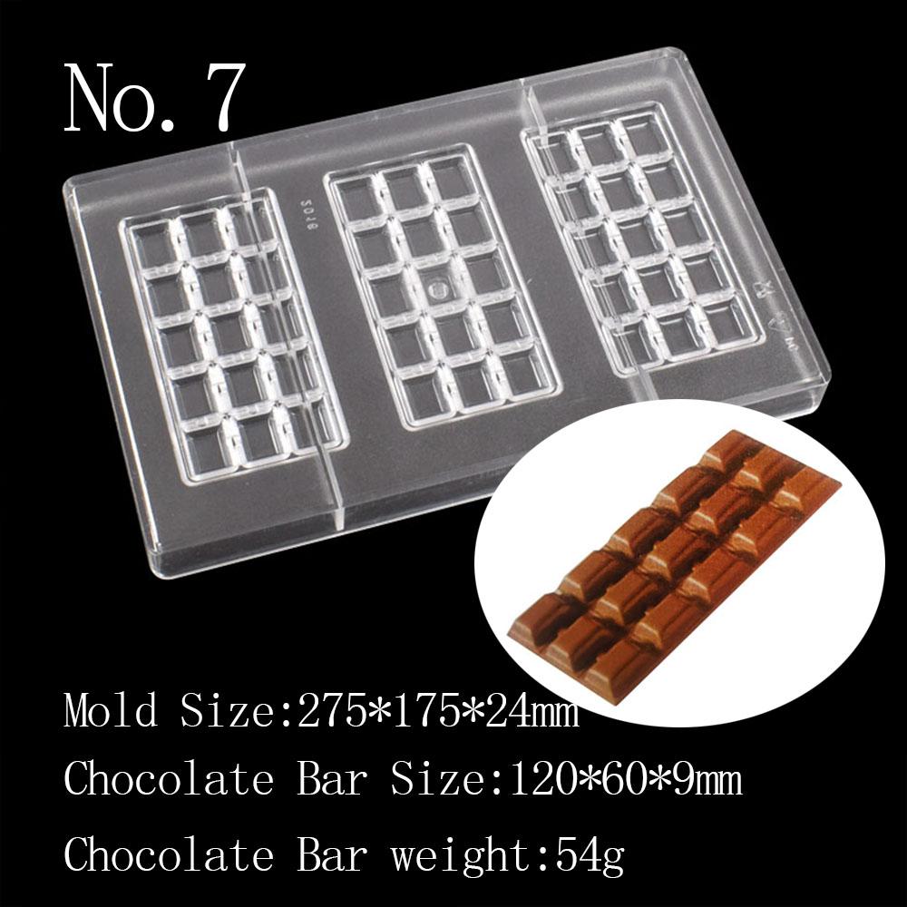 Chocolate Bar Mold Baking Confectionery Tools For Cake Decoration Pastry Polycarbonate Chocolate Mold