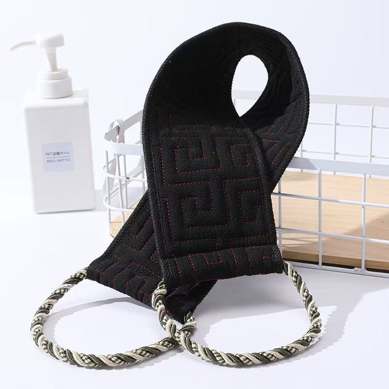 Exfoliating Back Scrub Towel with Long Rope Handles - Unisex Shower Tool for Deep Clean & Smooth Lightweight & Easy to Use in Shower or Bath