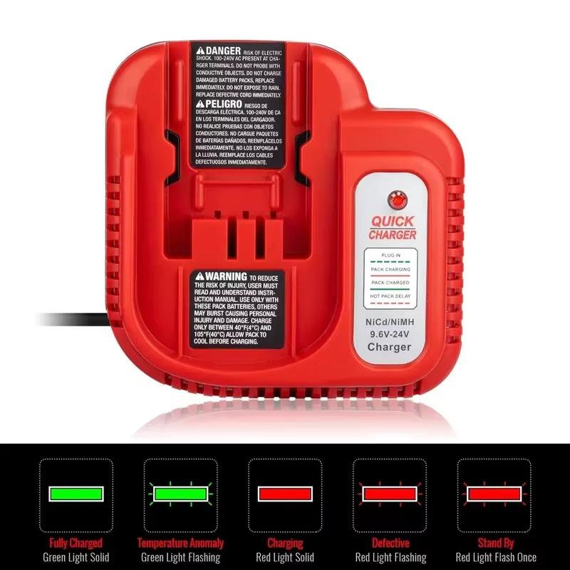 Replacement Battery Charger For Black & Decker Ni-CD Ni-MH Battery Multi-Volt 9.6V/12V/14.4V/18V Fast Battery Charger